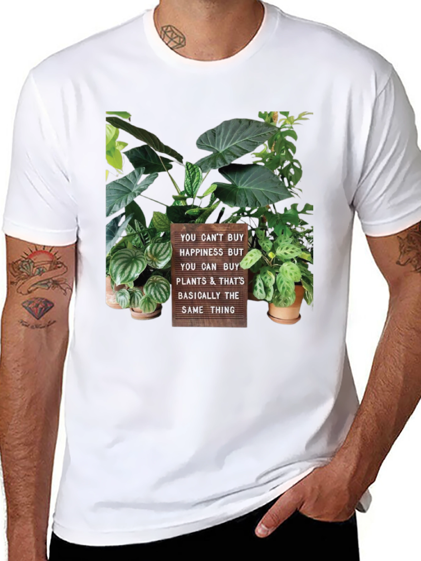 Plant Lover T-Shirt - Buy Plants Not Happiness