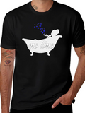 Relaxing Me Time Black Cotton T-Shirt