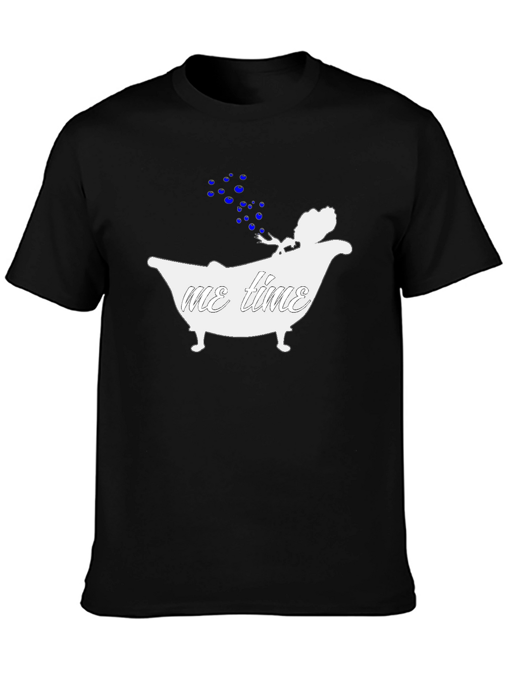 Relaxing Me Time Black Cotton T-Shirt