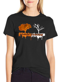 Inverted Season Tree Graphic Black T-Shirt