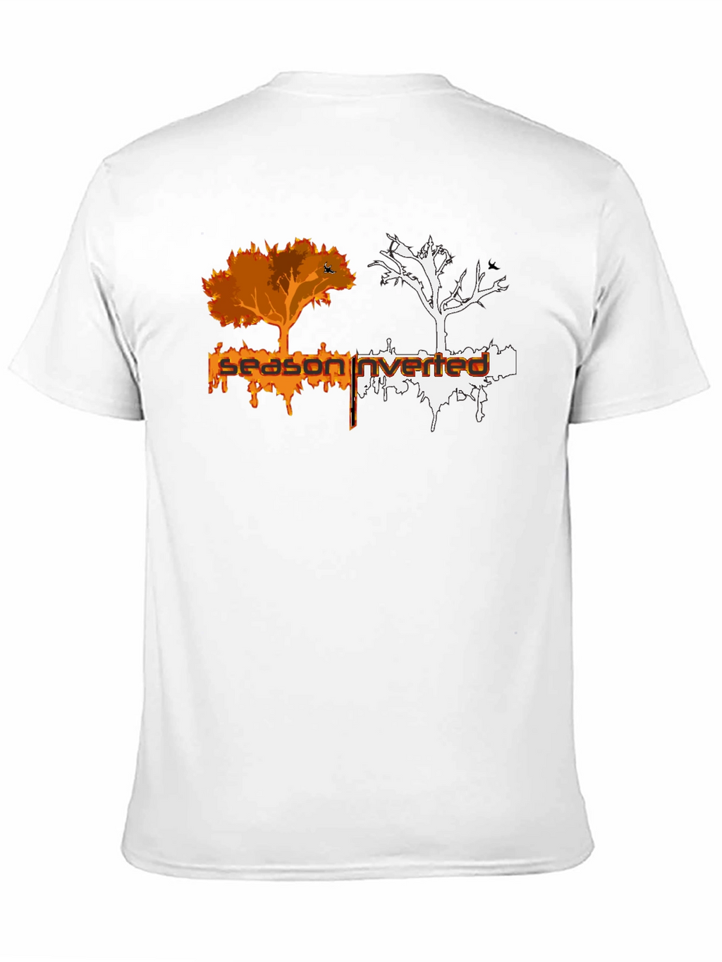 Inverted Season Tree Graphic Black T-Shirt