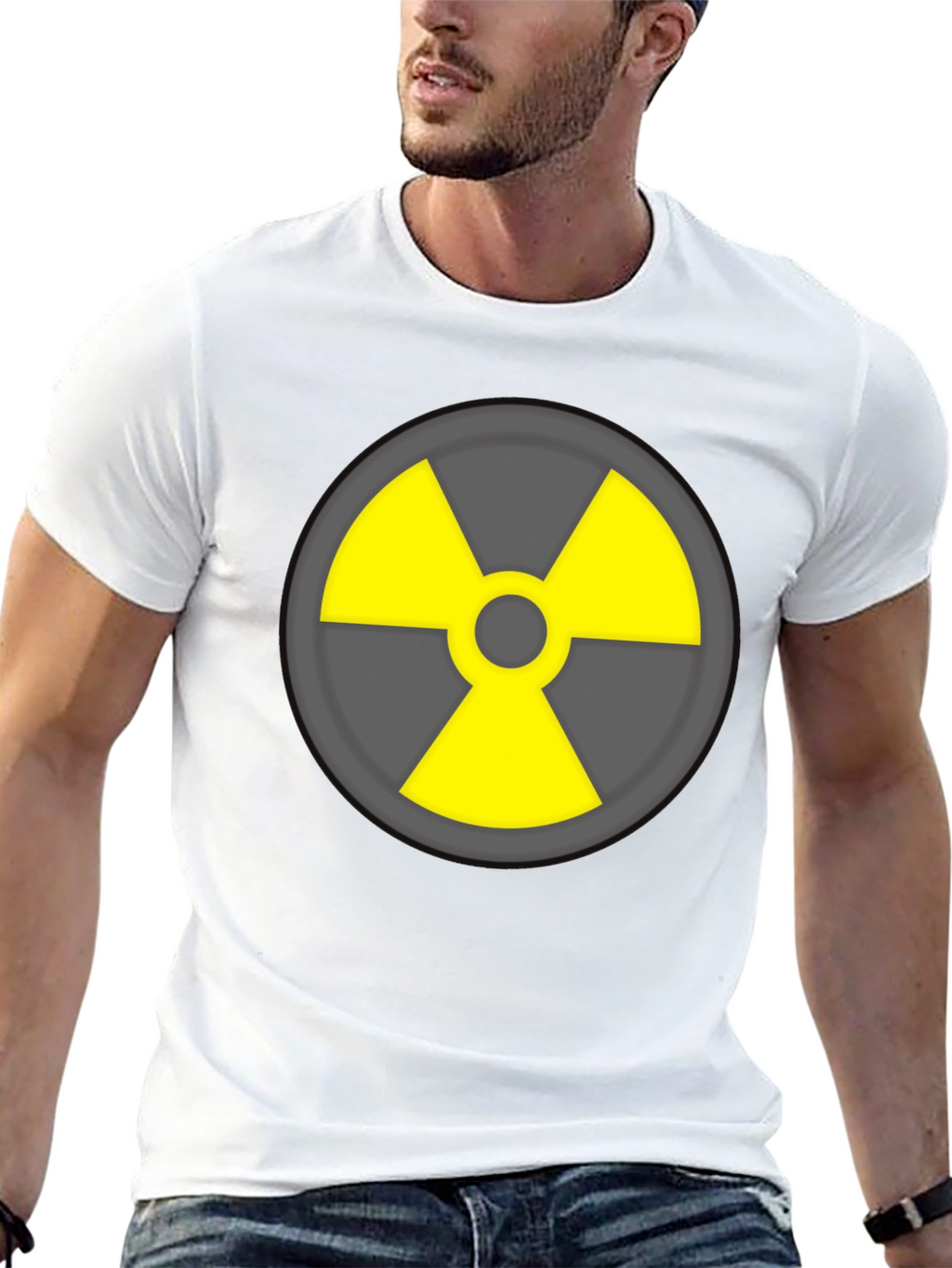 Radioactive Symbol T-Shirt - Black Cotton Blend