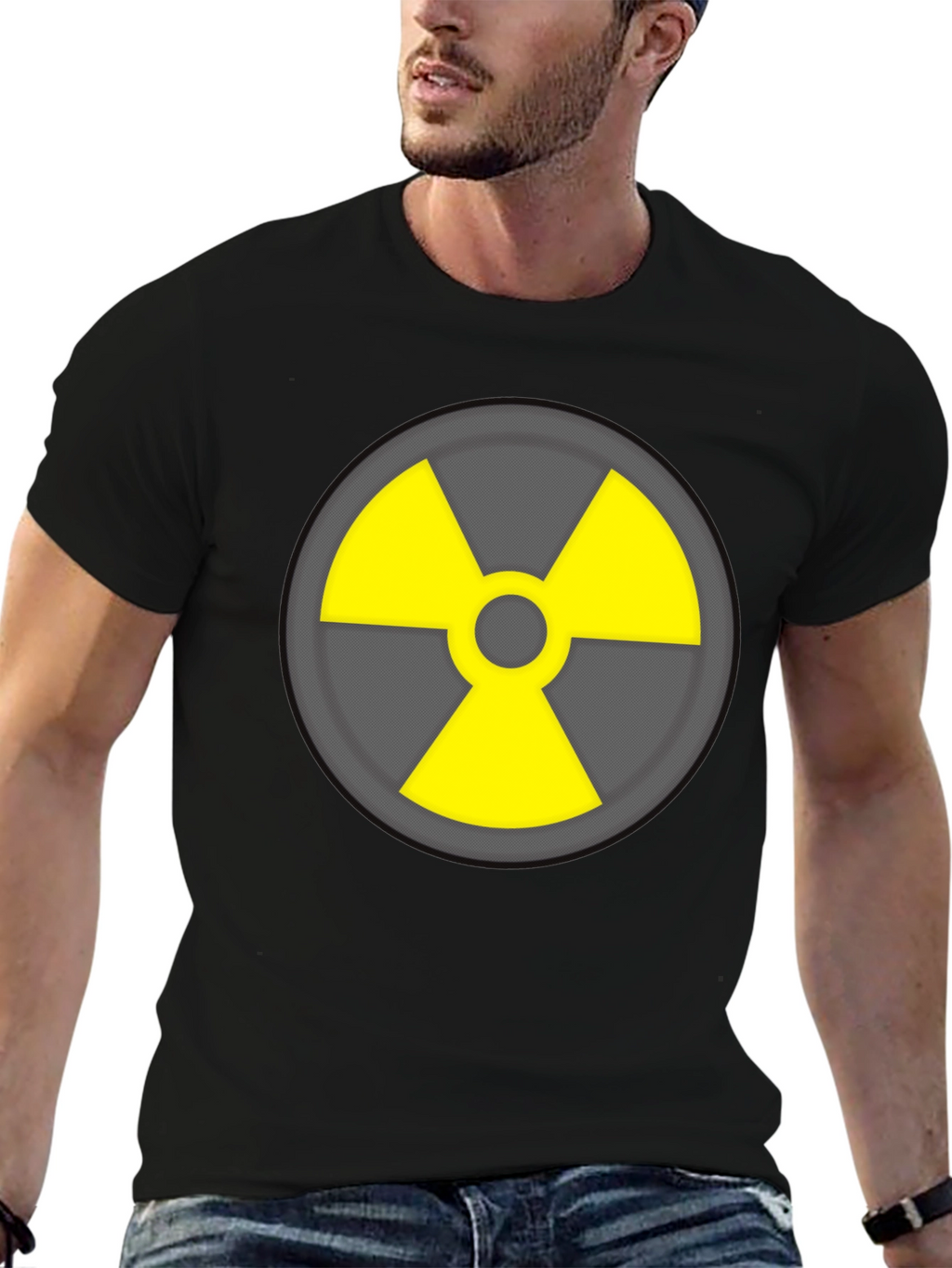 Radioactive Symbol T-Shirt - Black Cotton Blend
