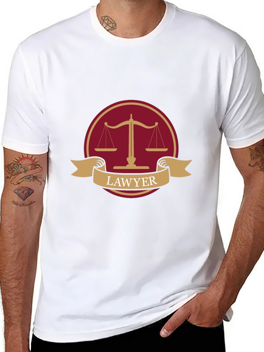 Lawyer Scales of Justice Graphic T-Shirt