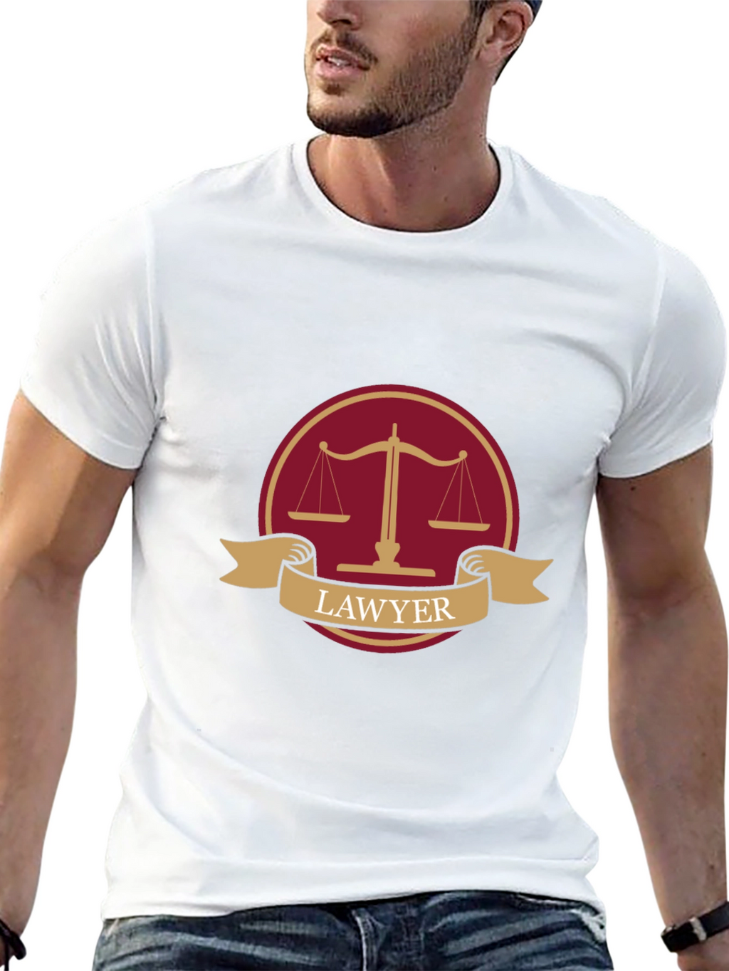 Lawyer Scales of Justice Graphic T-Shirt