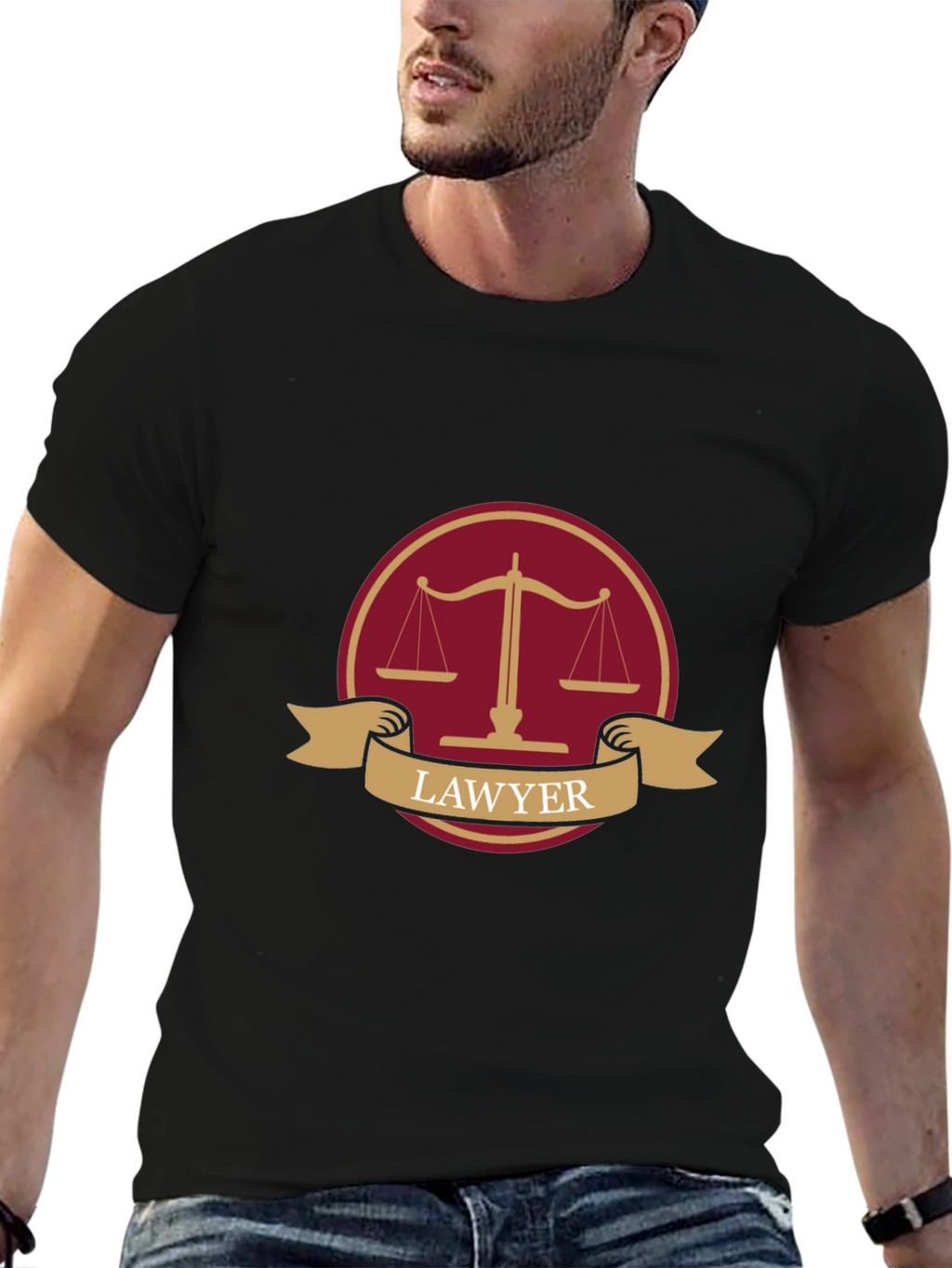 Lawyer Scales of Justice Graphic T-Shirt