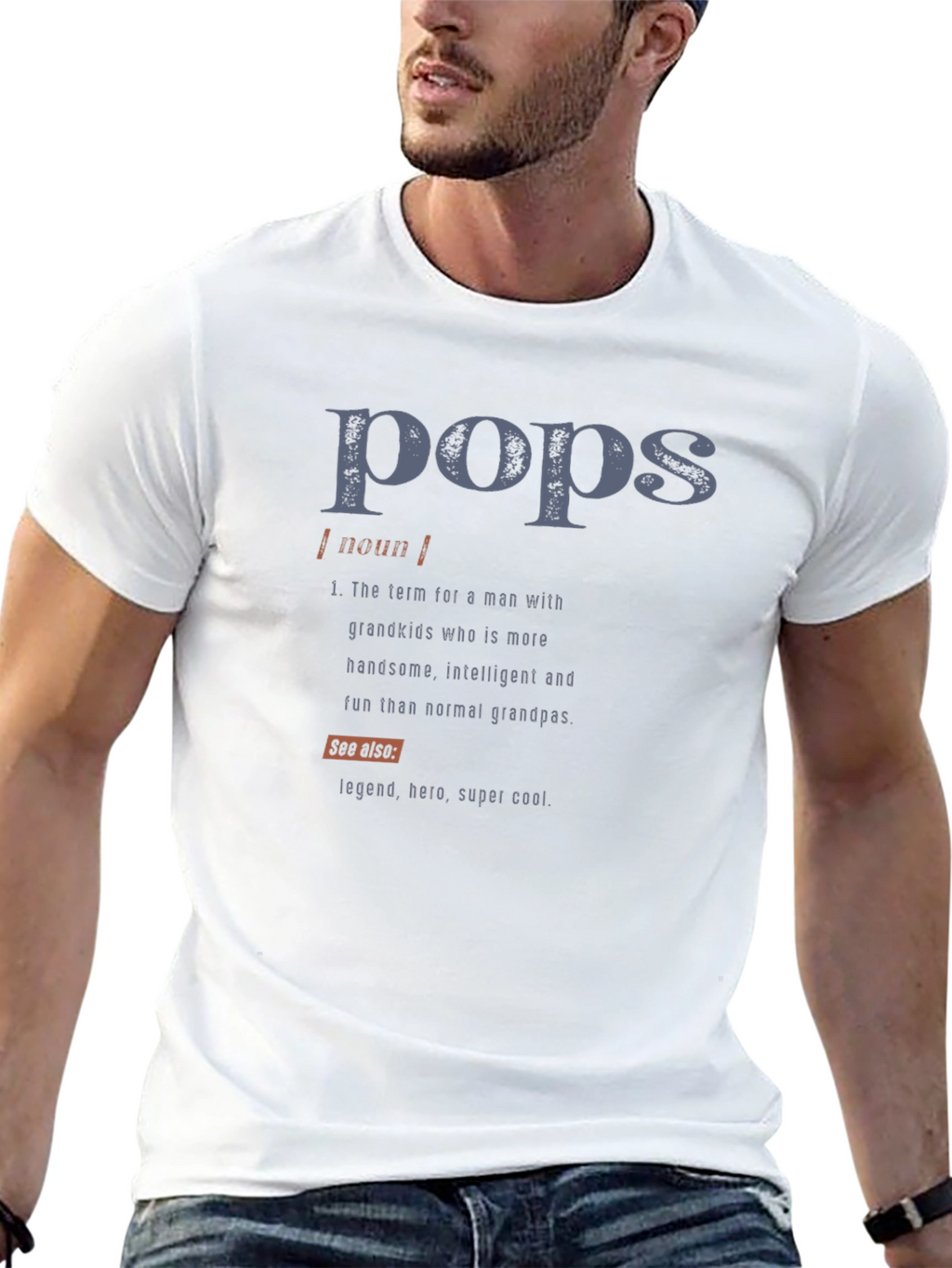 Pops Definition Graphic T-Shirt - Cool Grandfather Tee