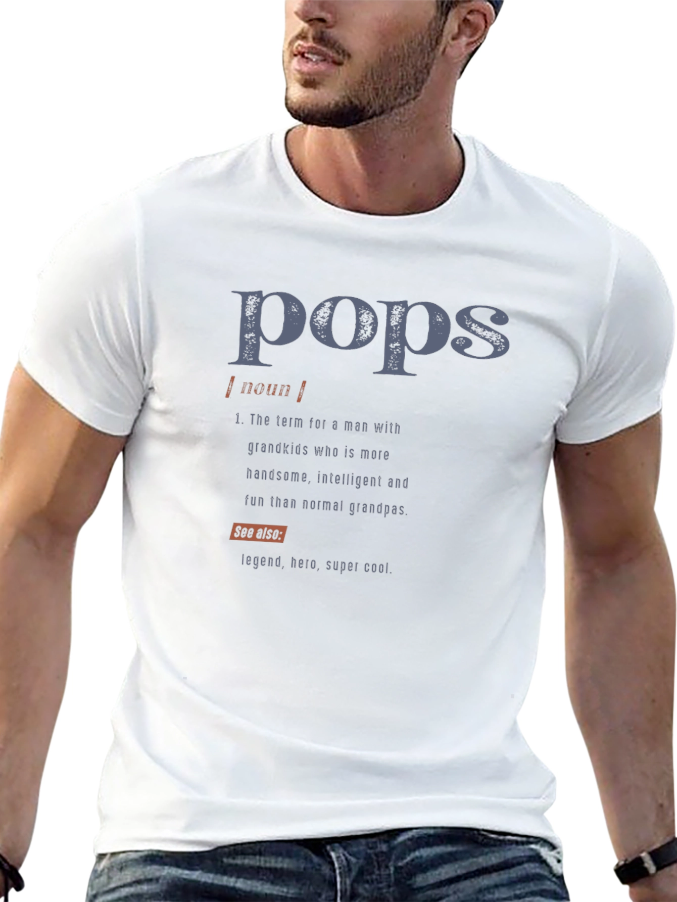 Pops Definition Graphic T-Shirt - Cool Grandfather Tee