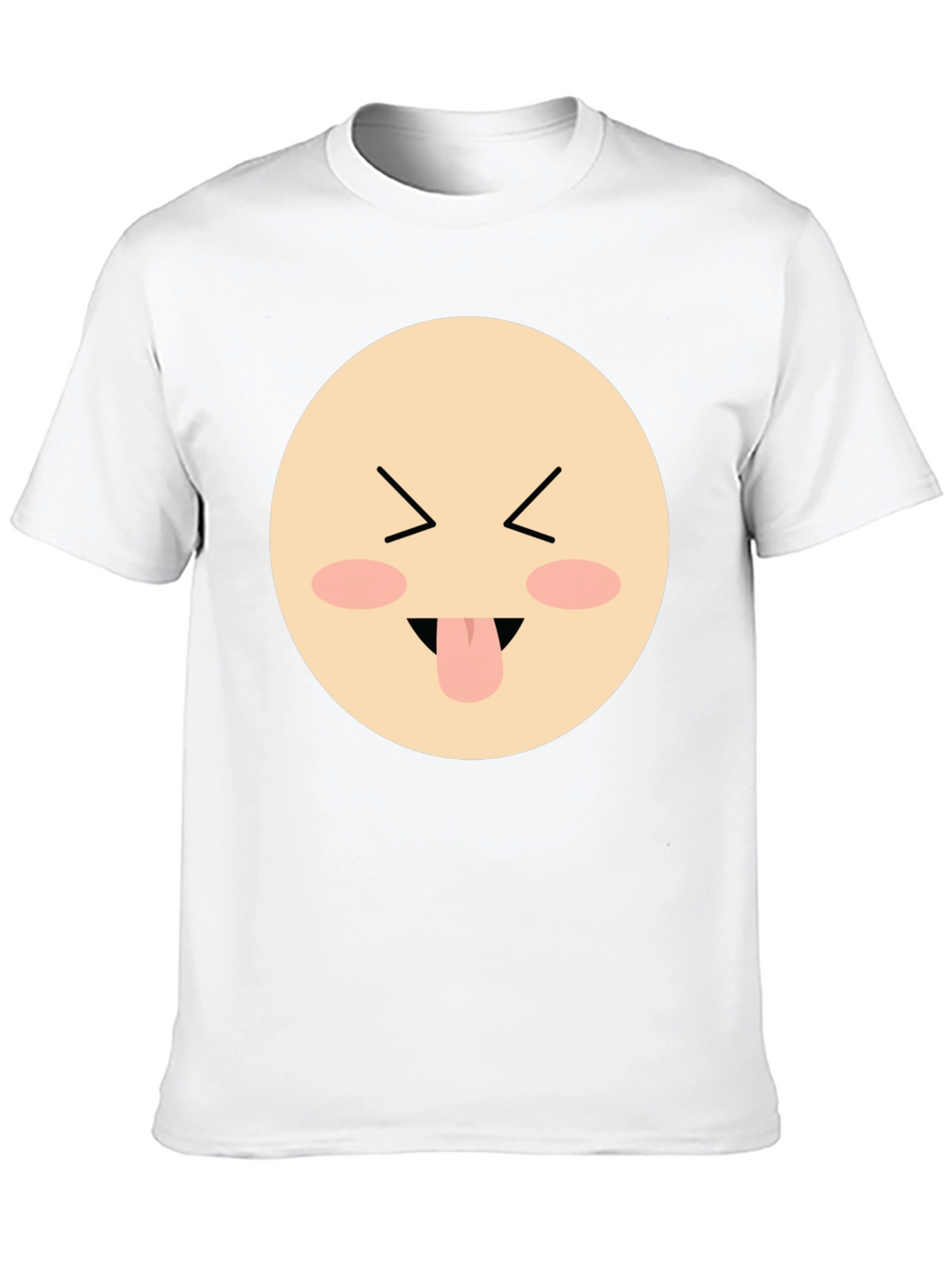Funny Face Emoji Graphic Black T-Shirt