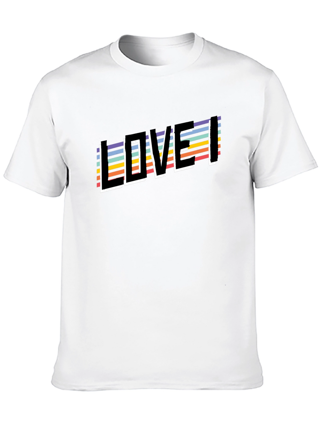Retro Striped LOVE Graphic Tee - Unisex