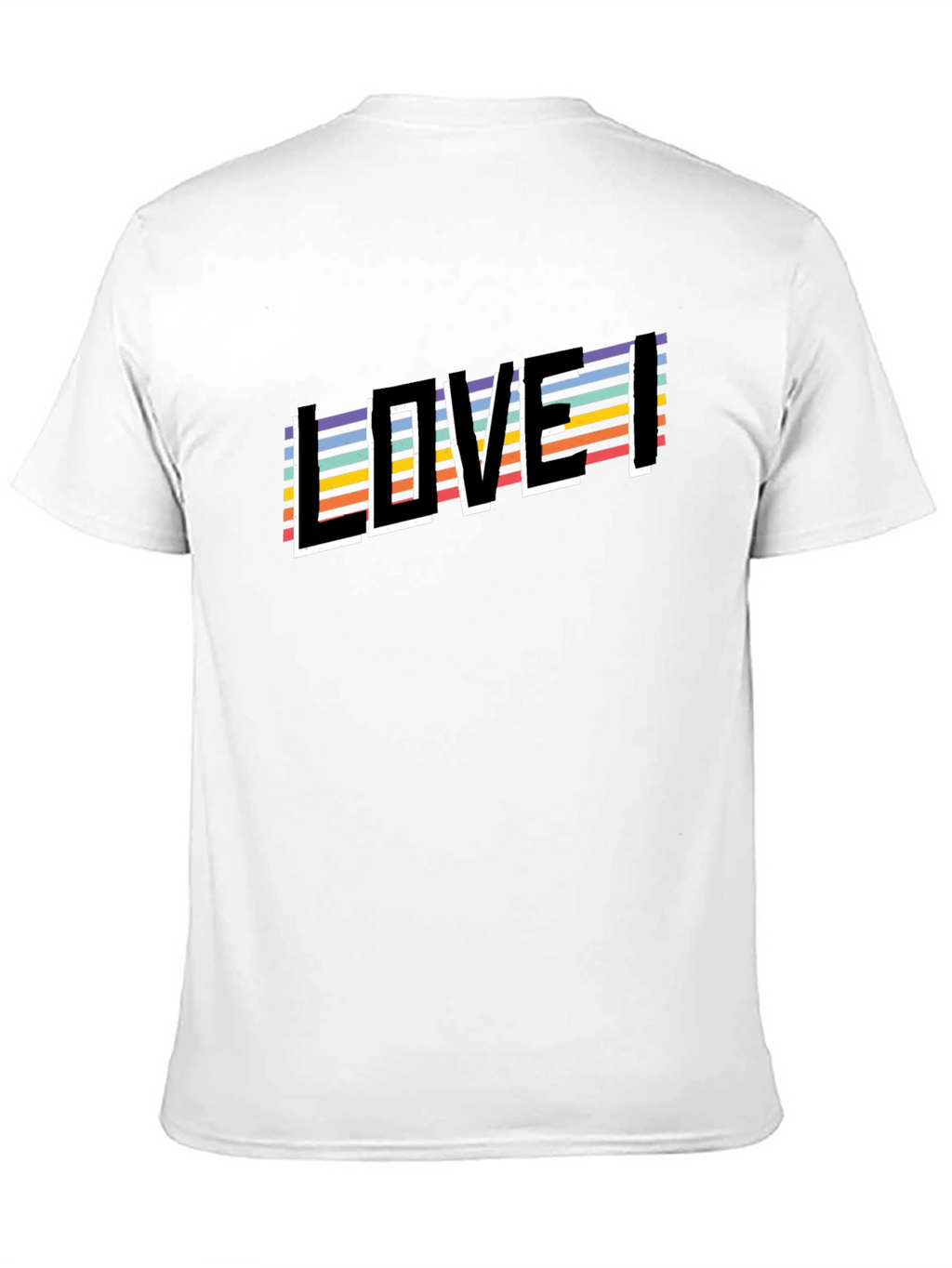 Retro Striped LOVE Graphic Tee - Unisex