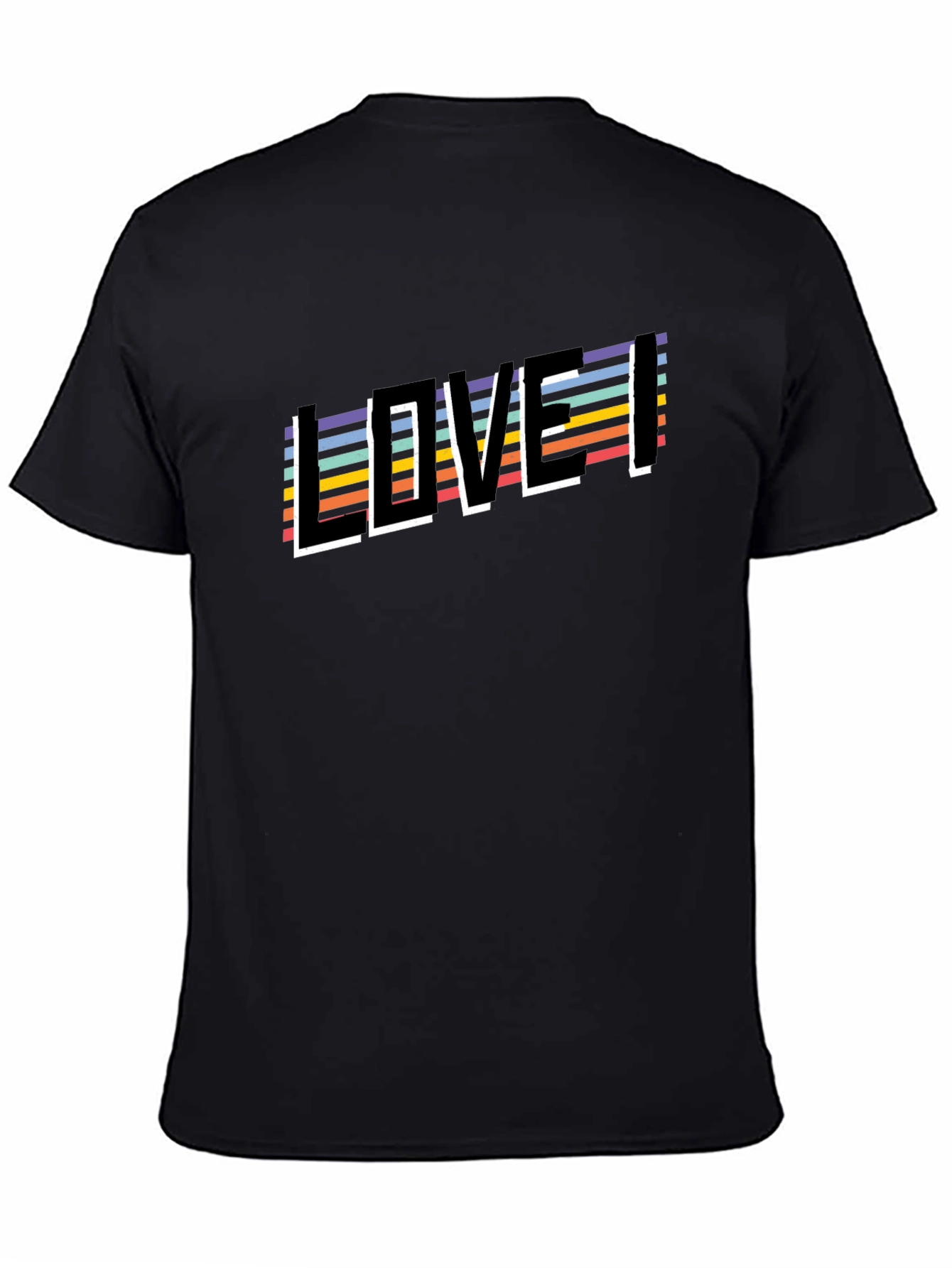 Retro Striped LOVE Graphic Tee - Unisex