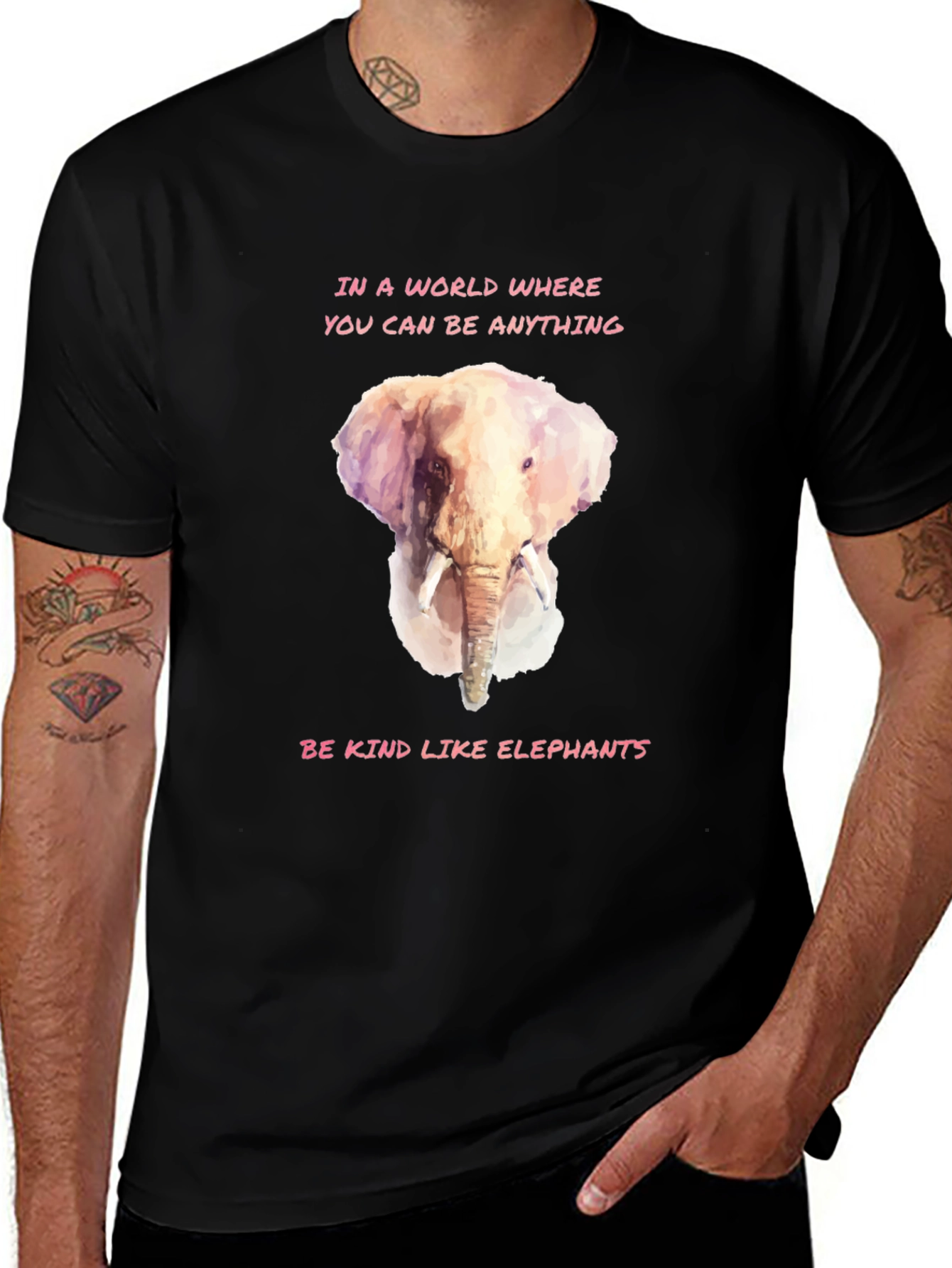 Be Kind Like Elephants Graphic T-Shirt