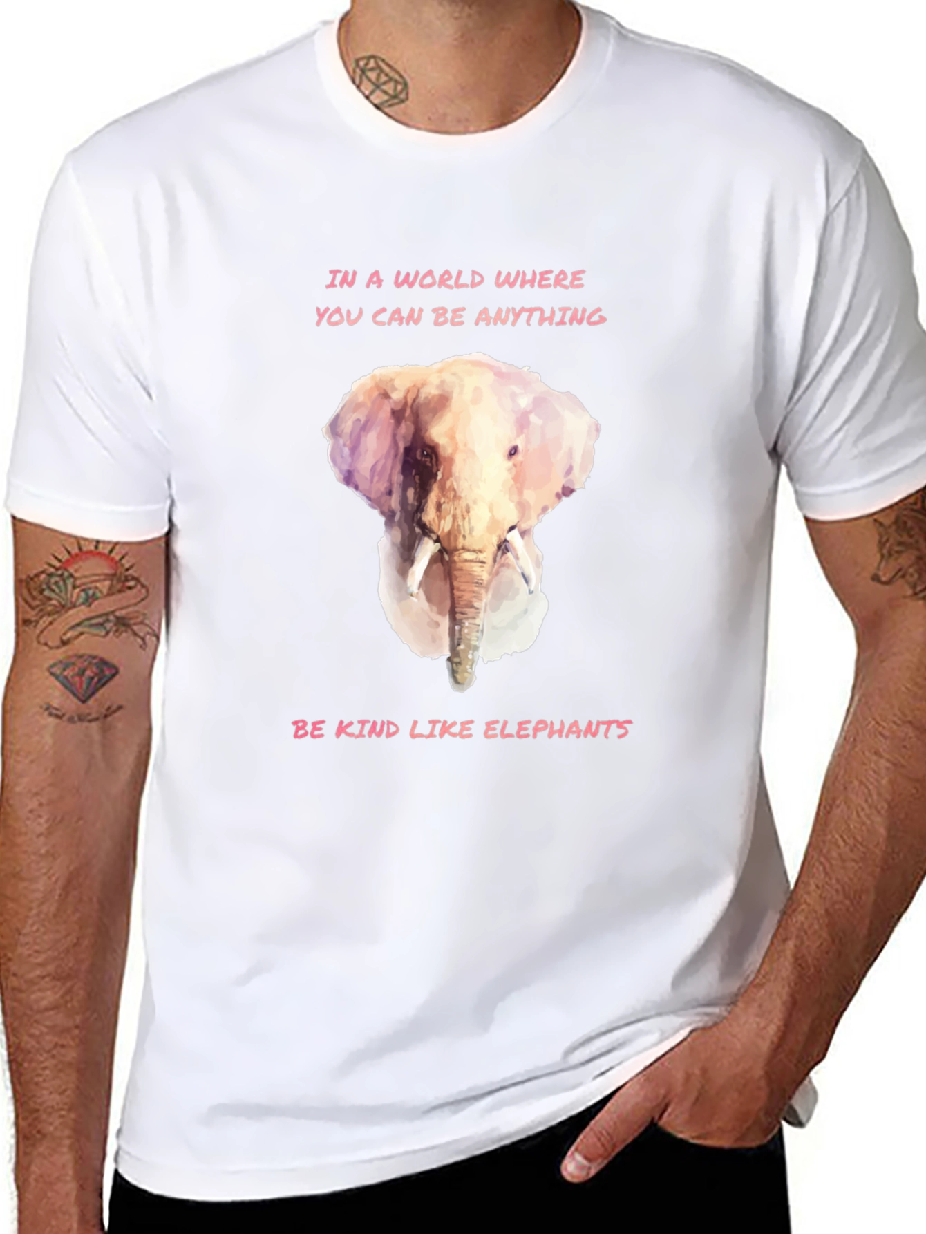 Be Kind Like Elephants Graphic T-Shirt