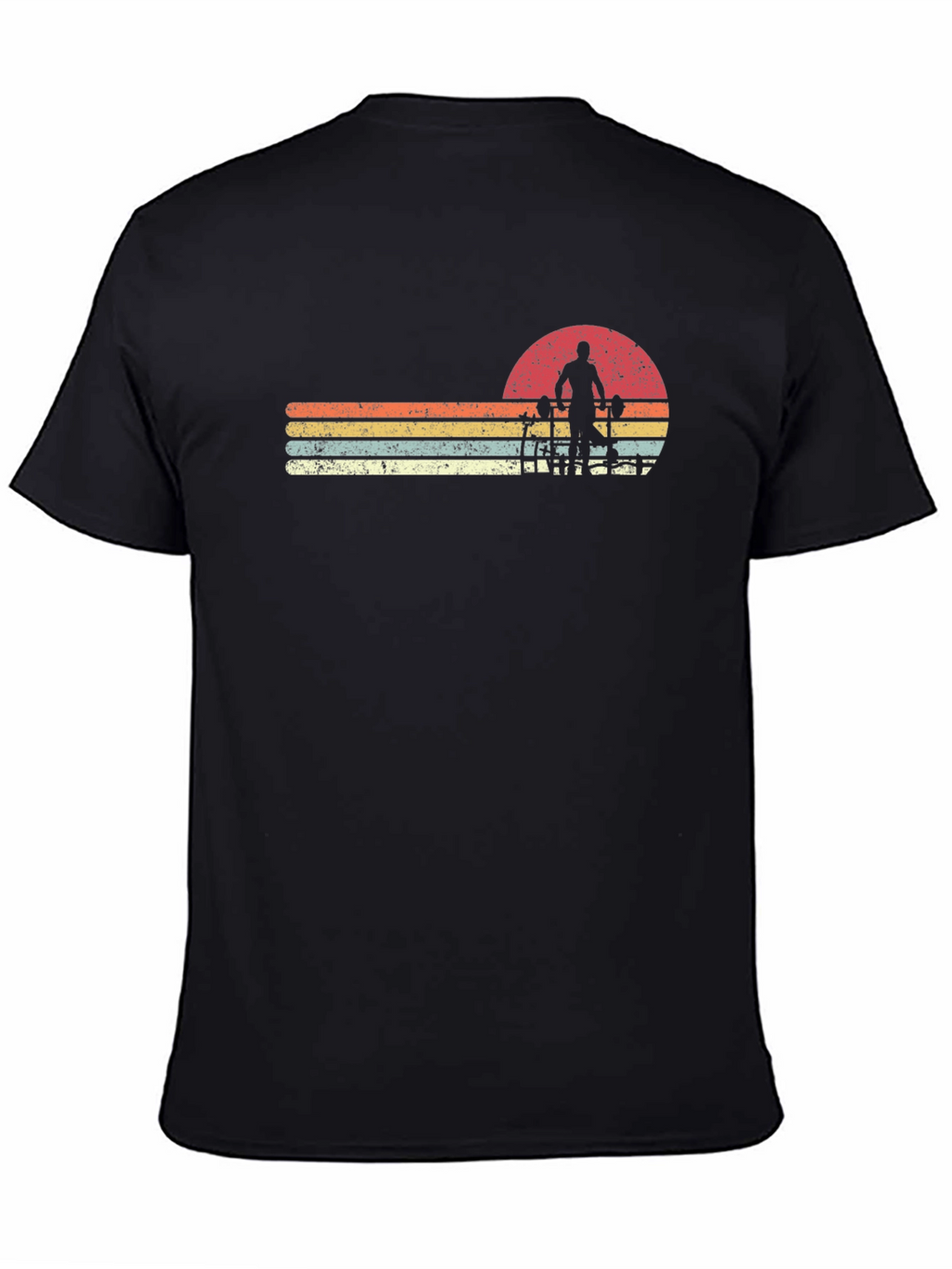 Retro Gym Workout Sunset T-Shirt