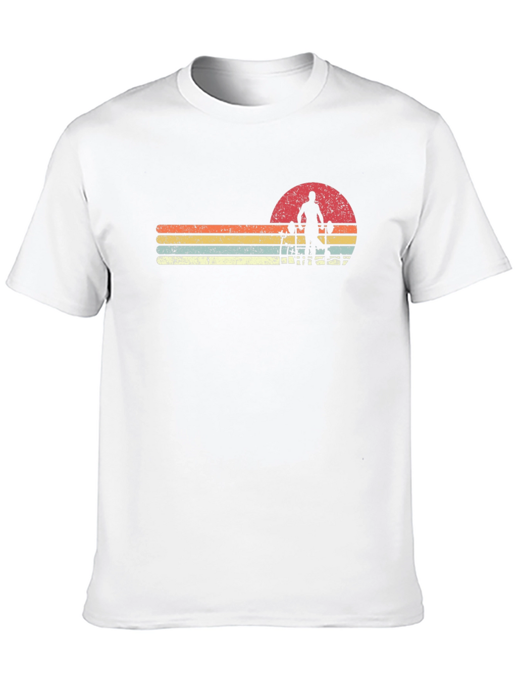 Retro Gym Workout Sunset T-Shirt