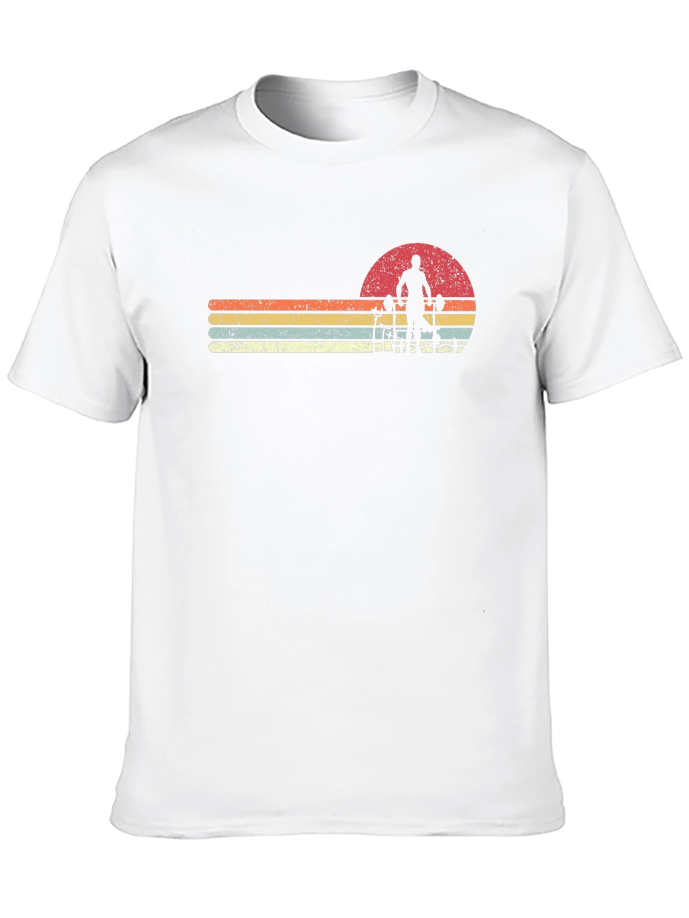 Retro Gym Workout Sunset T-Shirt