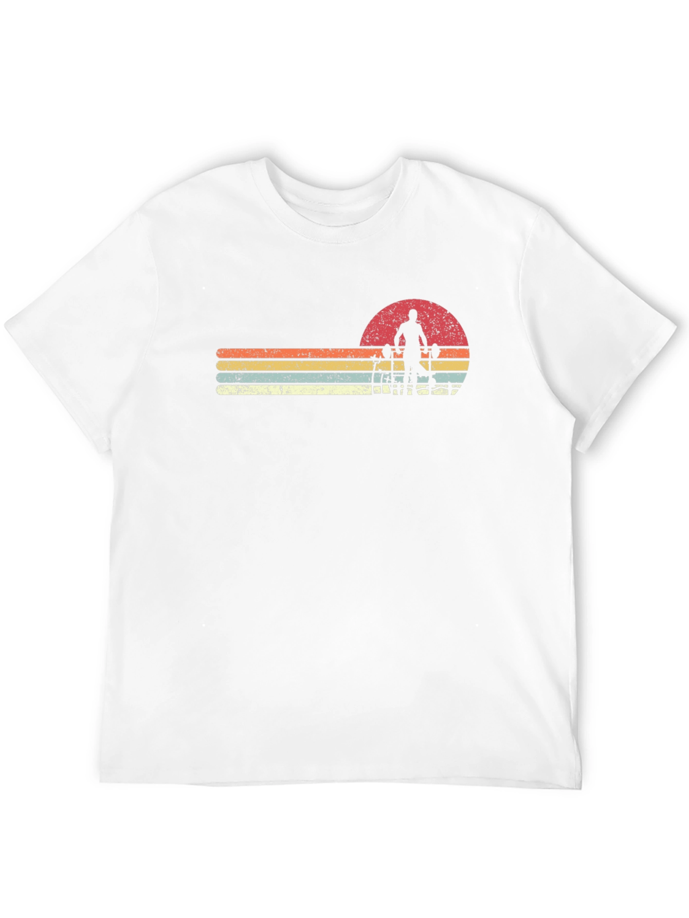 Retro Gym Workout Sunset T-Shirt