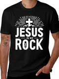 Jesus Is My Rock Graphic Tee - Christian T-Shirt