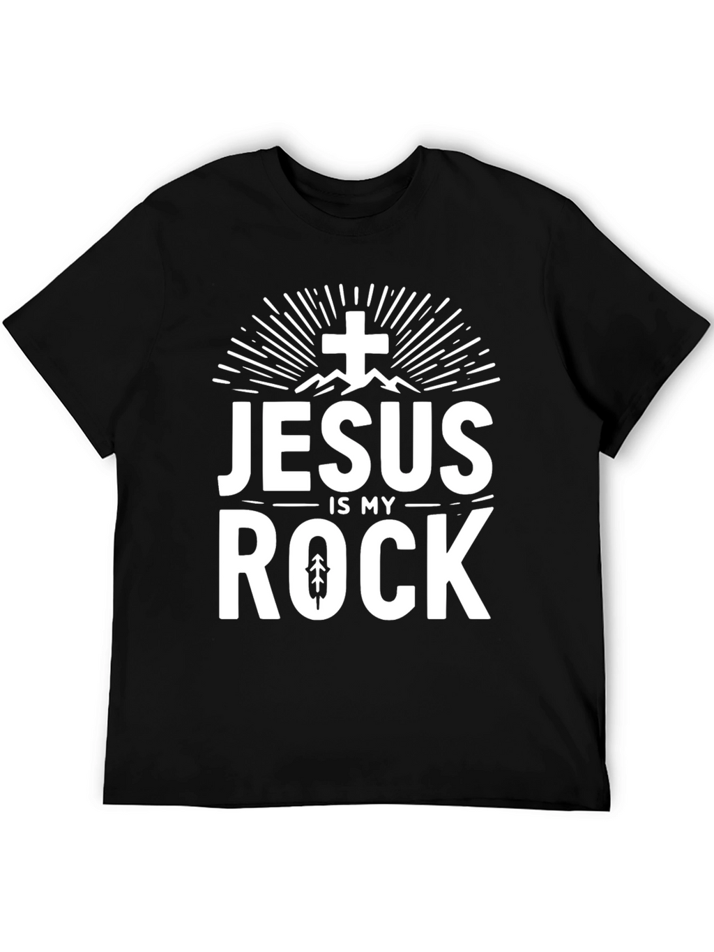 Jesus Is My Rock Graphic Tee - Christian T-Shirt
