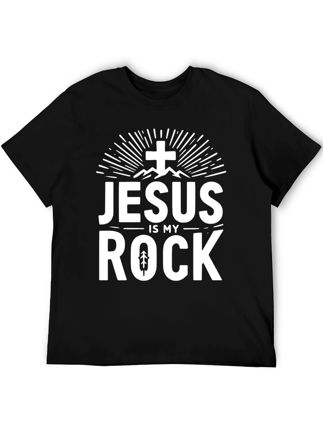 Jesus Is My Rock Graphic Tee - Christian T-Shirt