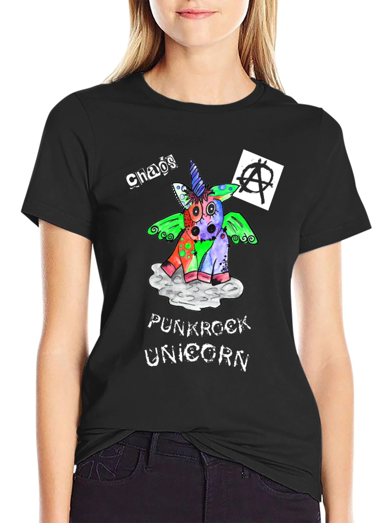 Chaos Punkrock Unicorn Graphic Tee