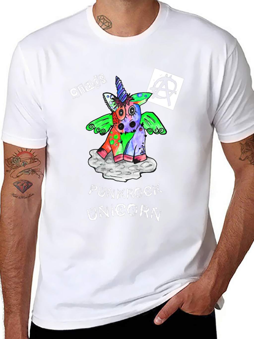 Chaos Punkrock Unicorn Graphic Tee