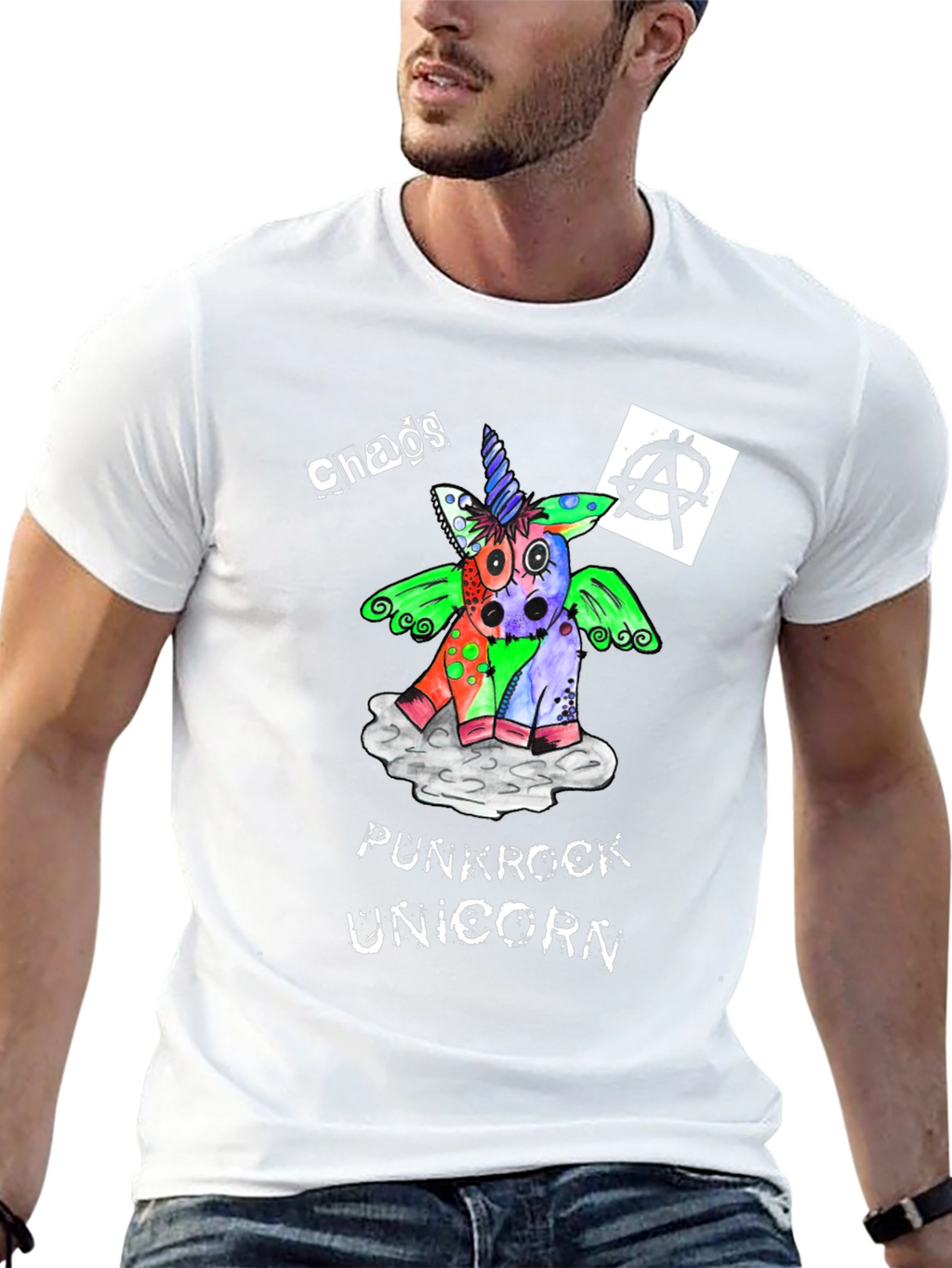 Chaos Punkrock Unicorn Graphic Tee