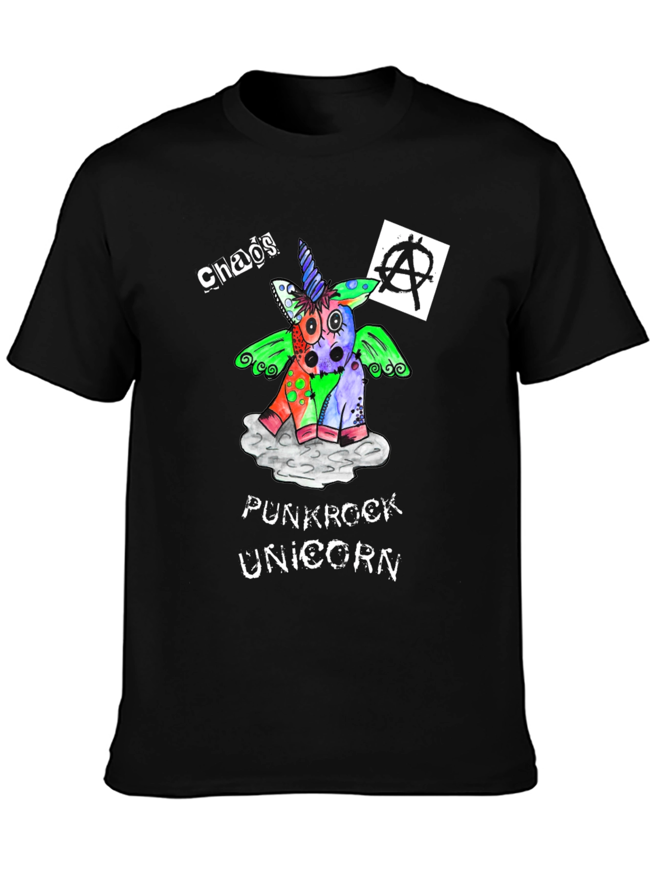 Chaos Punkrock Unicorn Graphic Tee