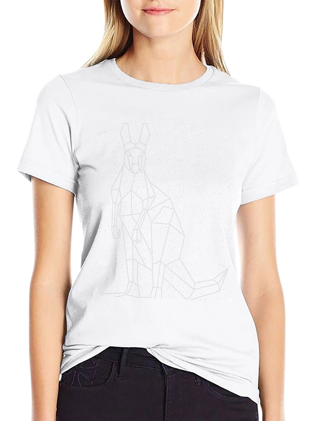 Geometric Kangaroo T-Shirt - Modern Graphic Tee