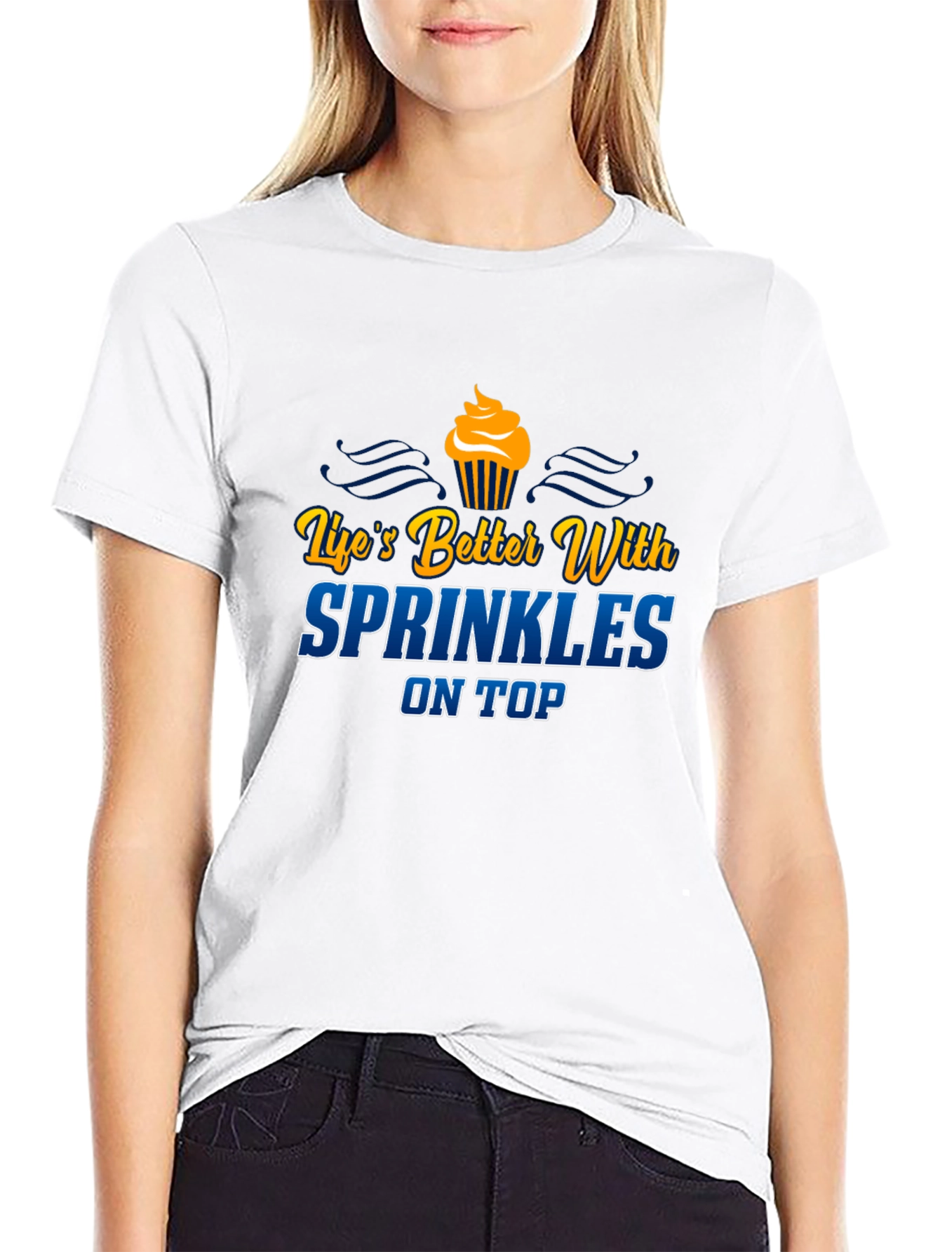 Lifes Better With Sprinkles Black Graphic Tee
