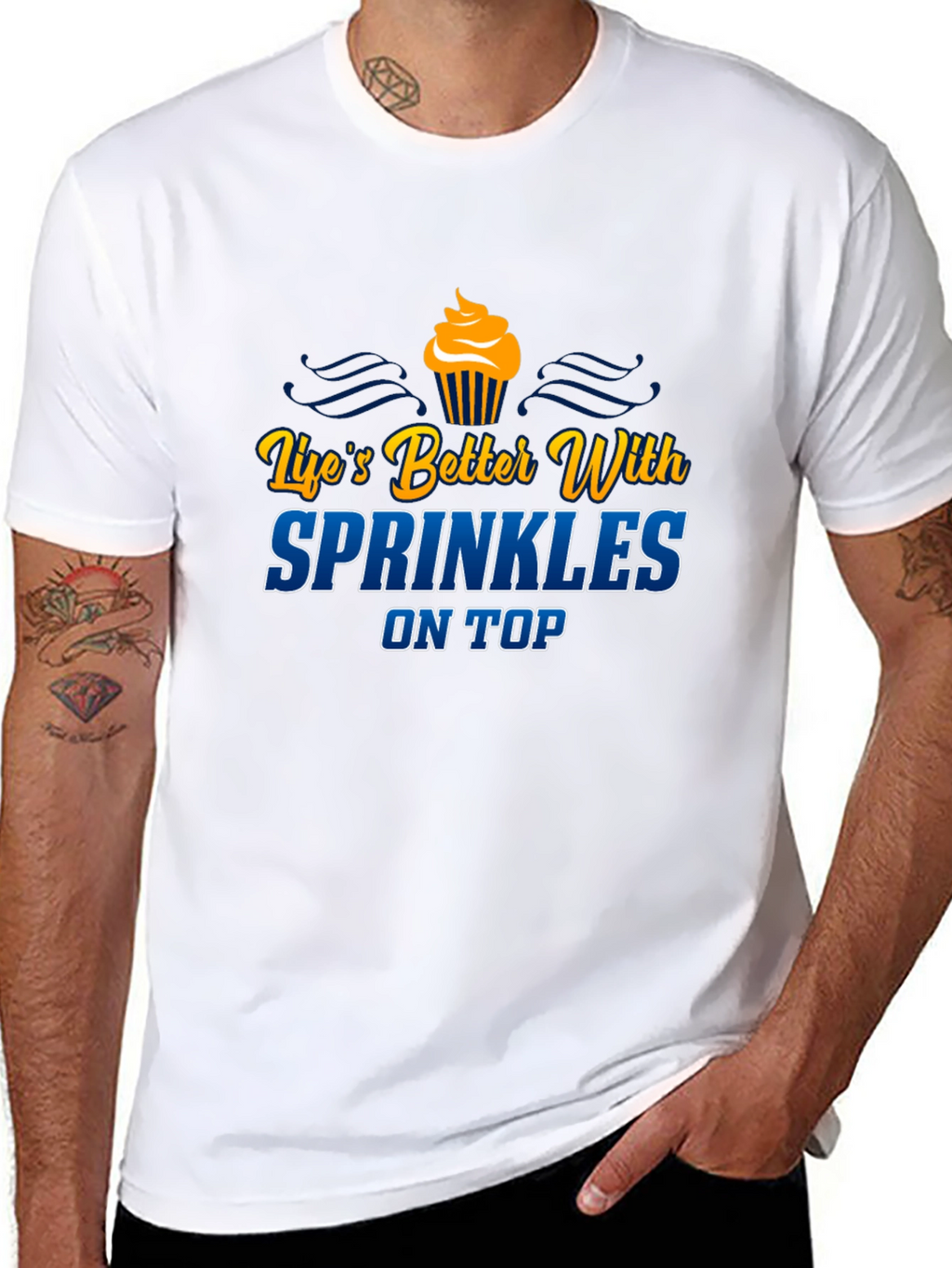 Lifes Better With Sprinkles Black Graphic Tee