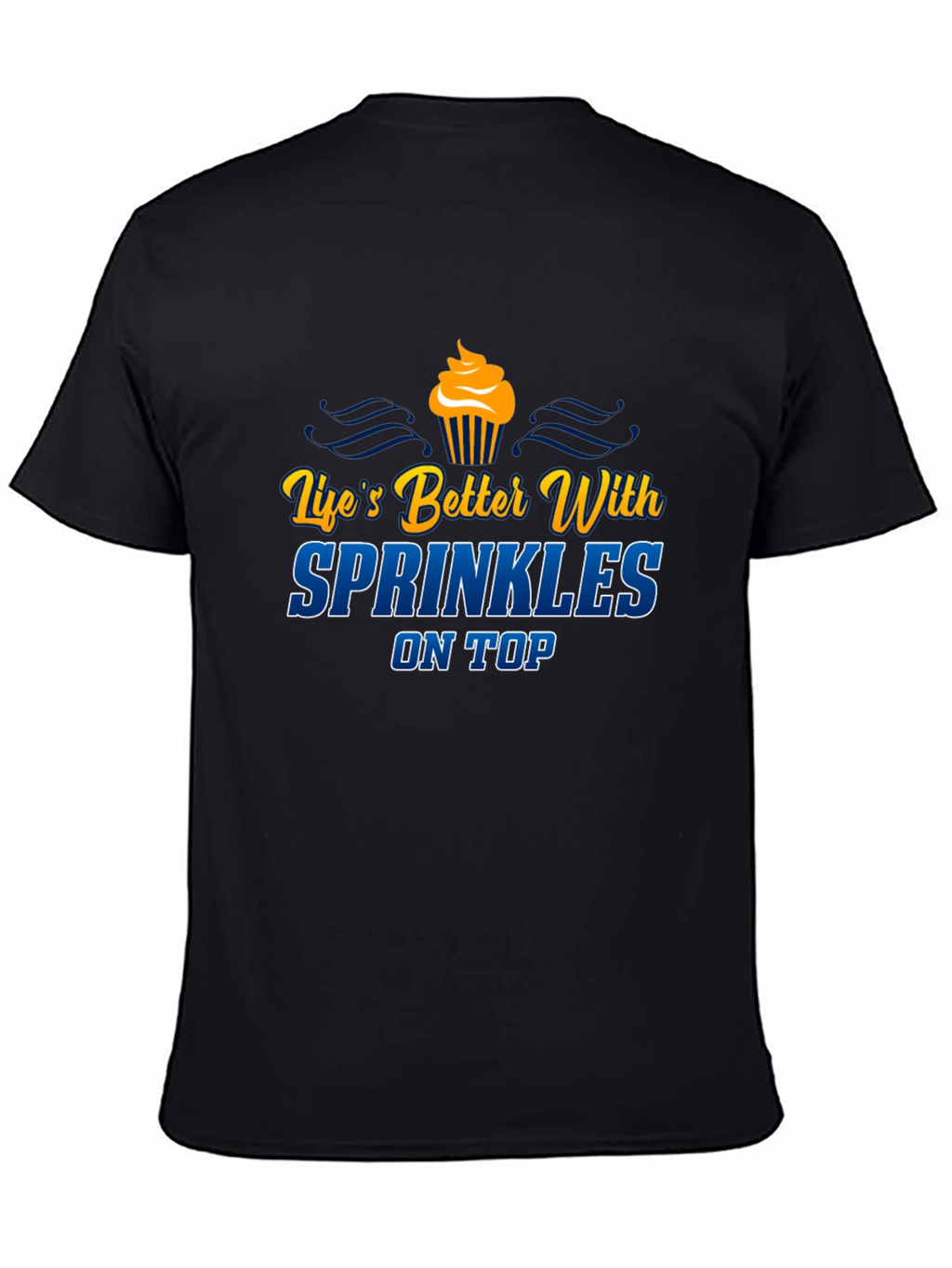 Lifes Better With Sprinkles Black Graphic Tee