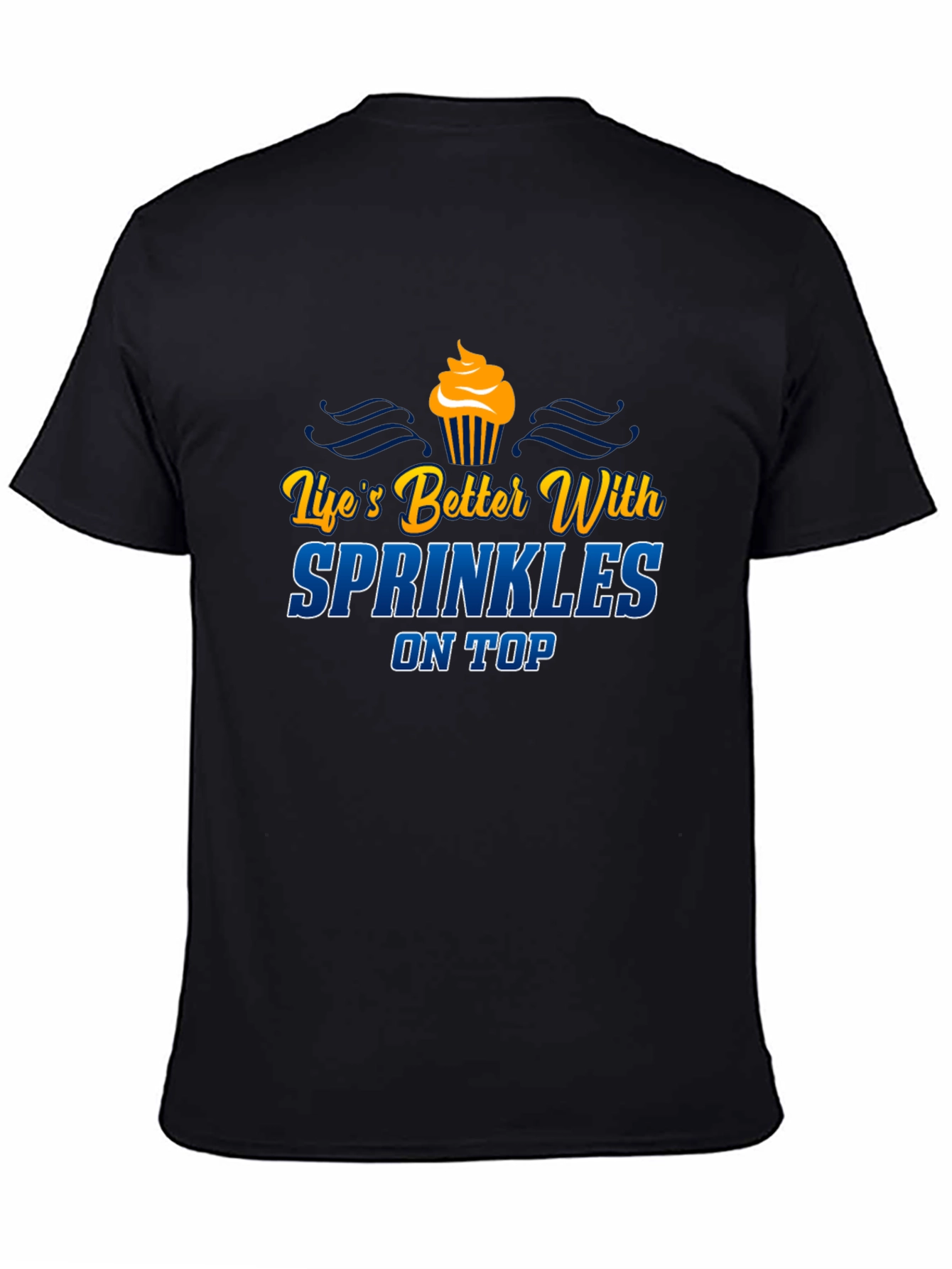 Lifes Better With Sprinkles Black Graphic Tee
