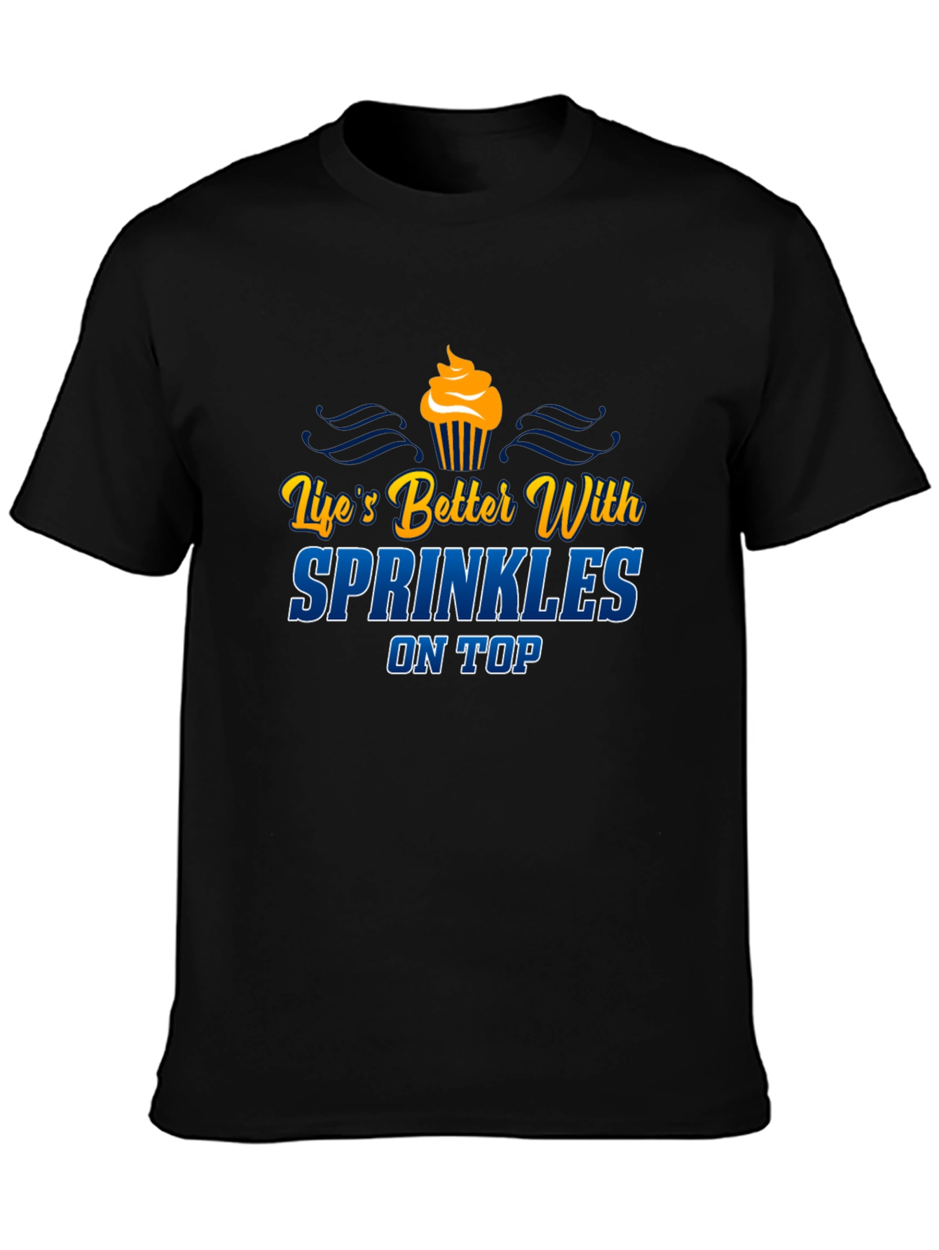 Lifes Better With Sprinkles Black Graphic Tee