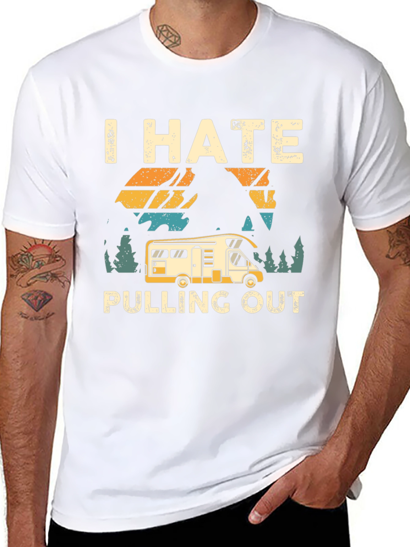 I Hate Pulling Out T-Shirt Camping RV Design