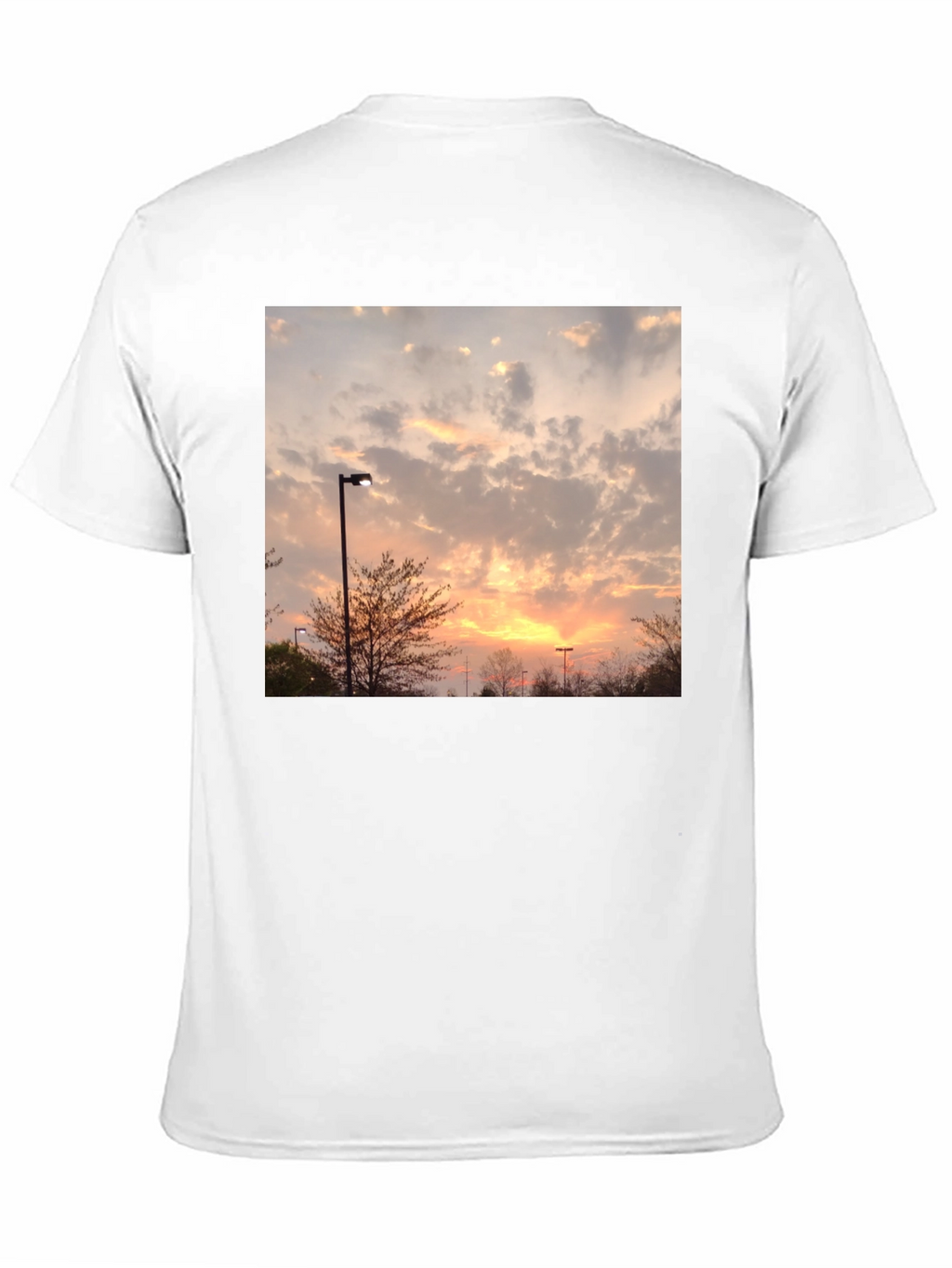 Sunset Sky Graphic Tee - Modern Fit Black T-Shirt