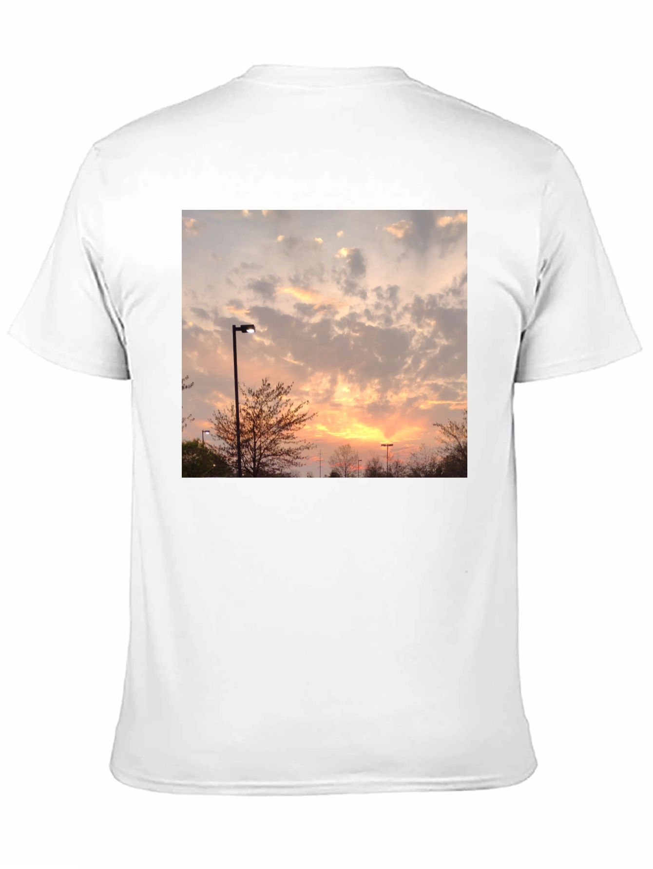 Sunset Sky Graphic Tee - Modern Fit Black T-Shirt