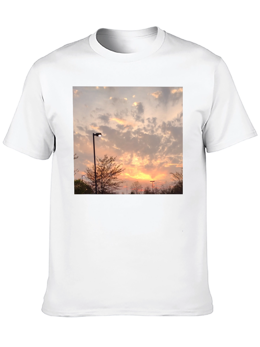 Sunset Sky Graphic Tee - Modern Fit Black T-Shirt