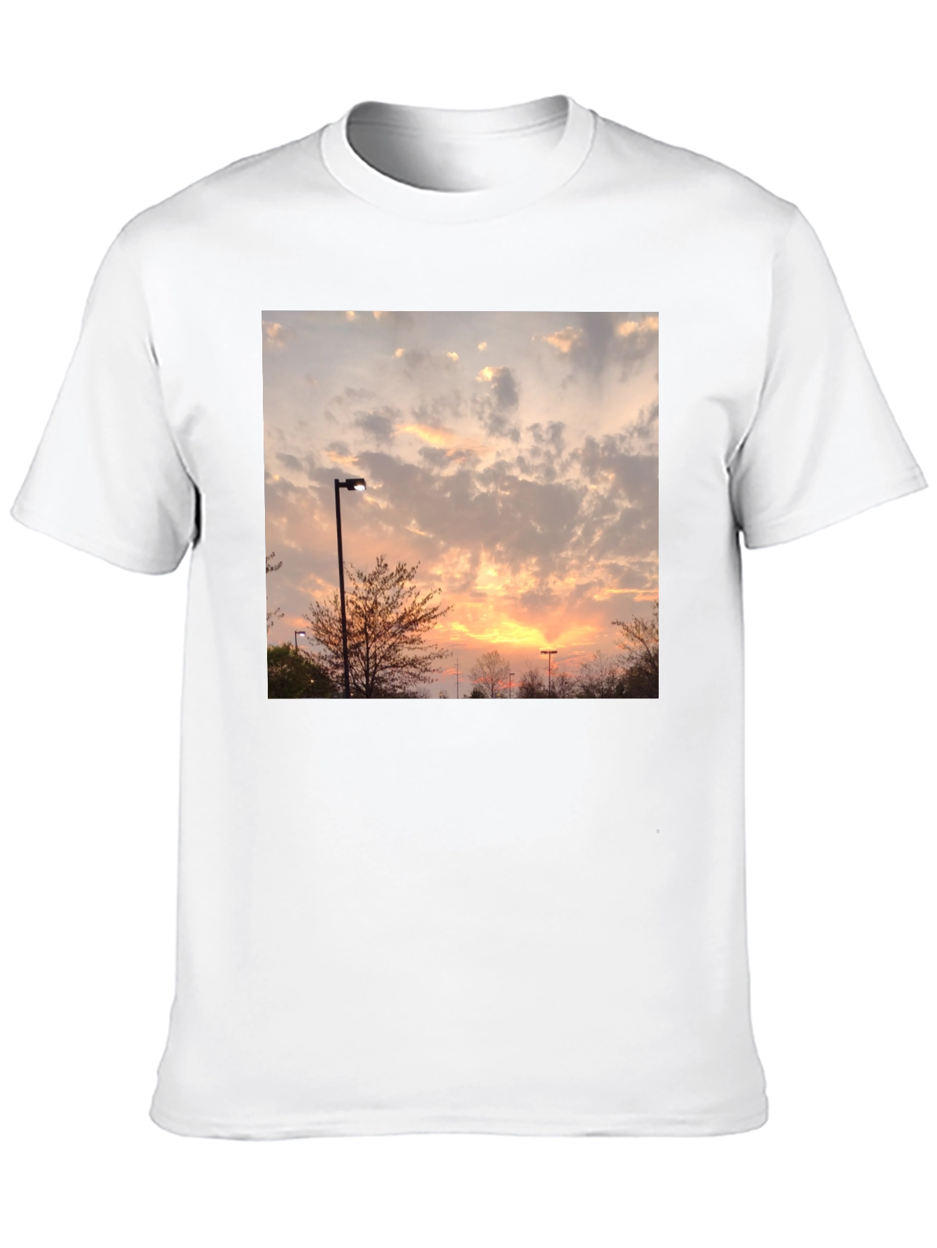 Sunset Sky Graphic Tee - Modern Fit Black T-Shirt