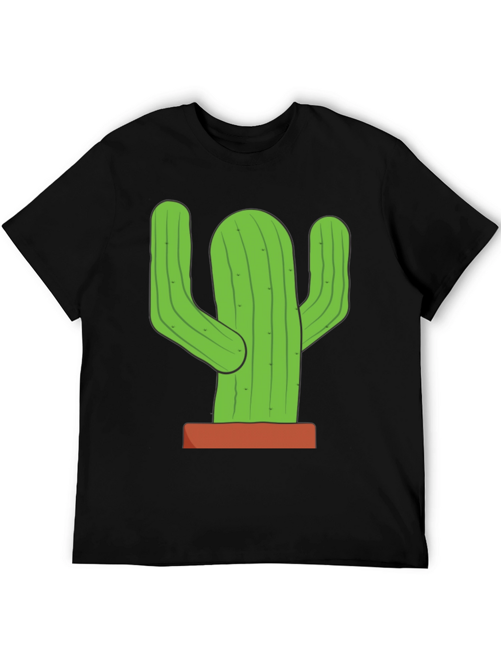 Cactus Graphic T-Shirt - Black Cotton Tee