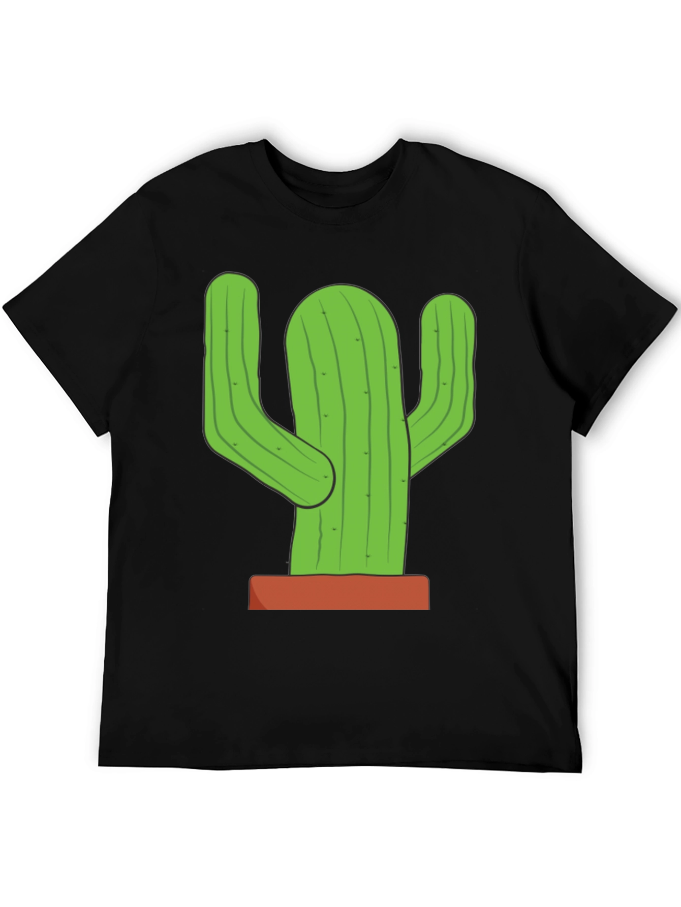 Cactus Graphic T-Shirt - Black Cotton Tee