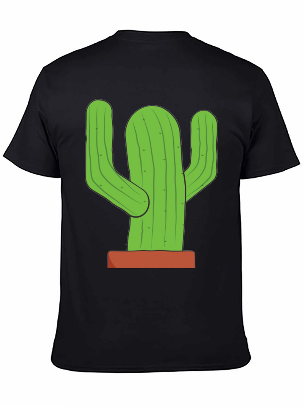 Cactus Graphic T-Shirt - Black Cotton Tee