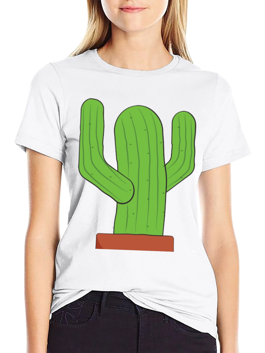 Cactus Graphic T-Shirt - Black Cotton Tee