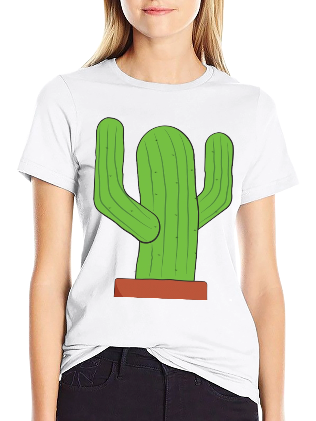 Cactus Graphic T-Shirt - Black Cotton Tee
