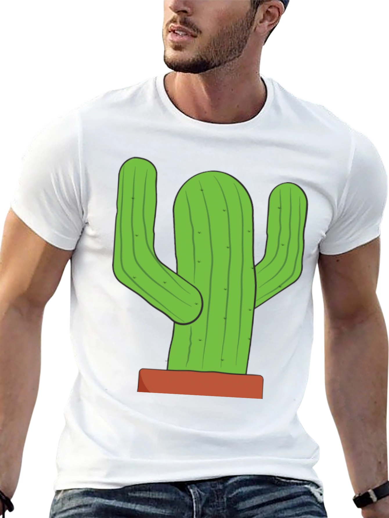 Cactus Graphic T-Shirt - Black Cotton Tee