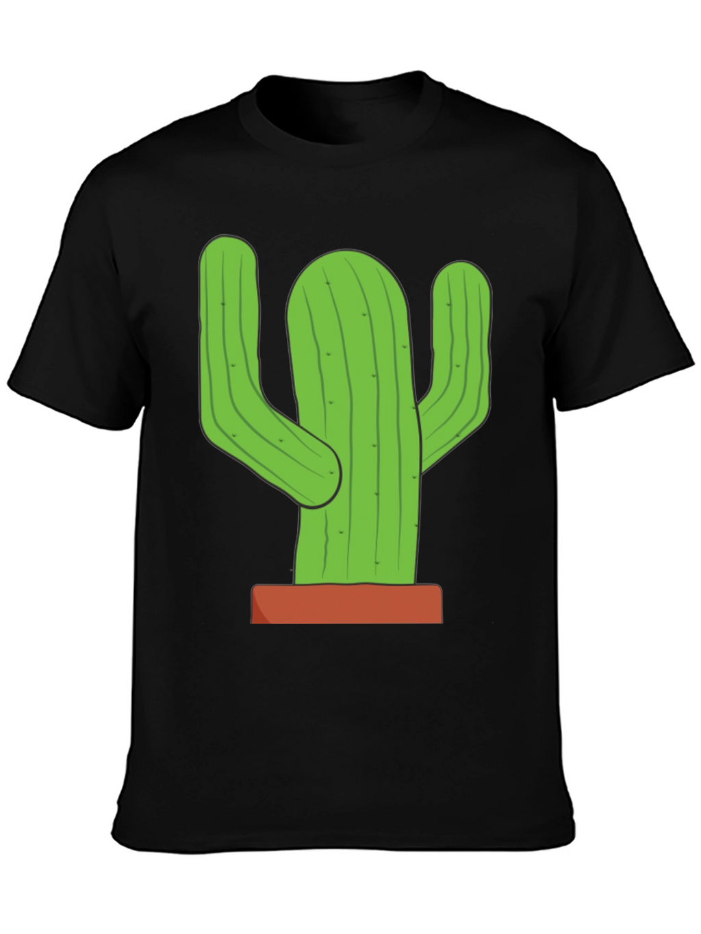 Cactus Graphic T-Shirt - Black Cotton Tee