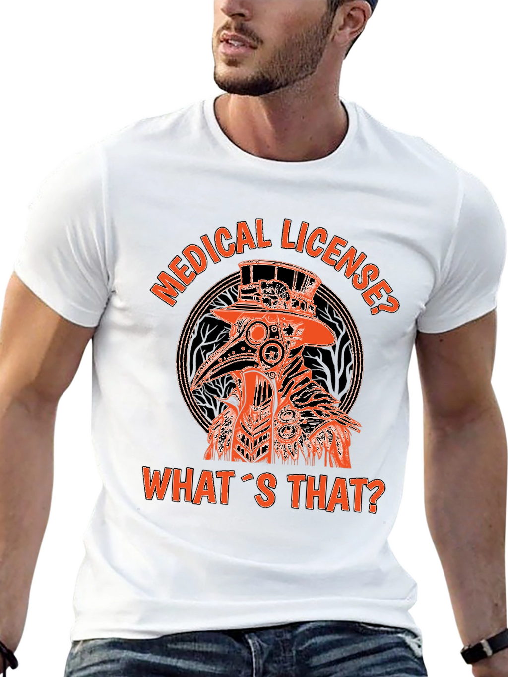 Plague Doctor Graphic T-Shirt - Medical License?