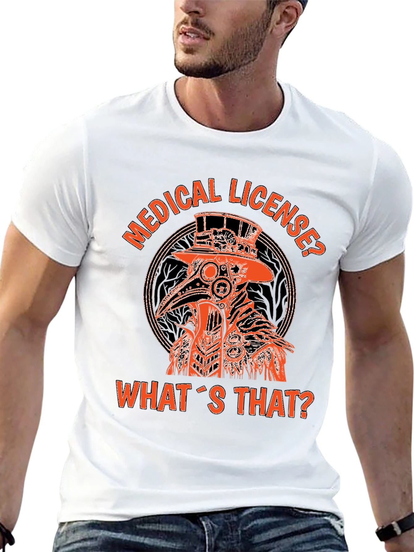 Plague Doctor Graphic T-Shirt - Medical License?