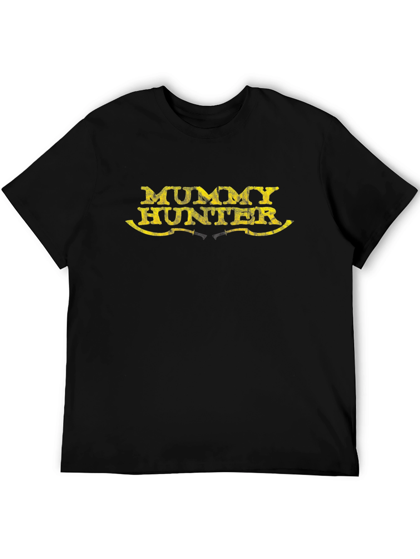 Mummy Hunter Black T-Shirt - Novelty Graphic Tee